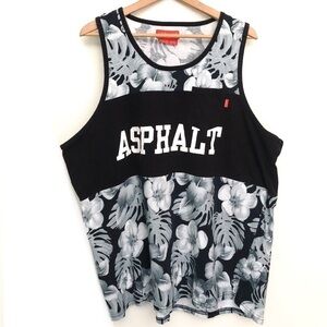 Asphalt Floral Number 13 Tank Top